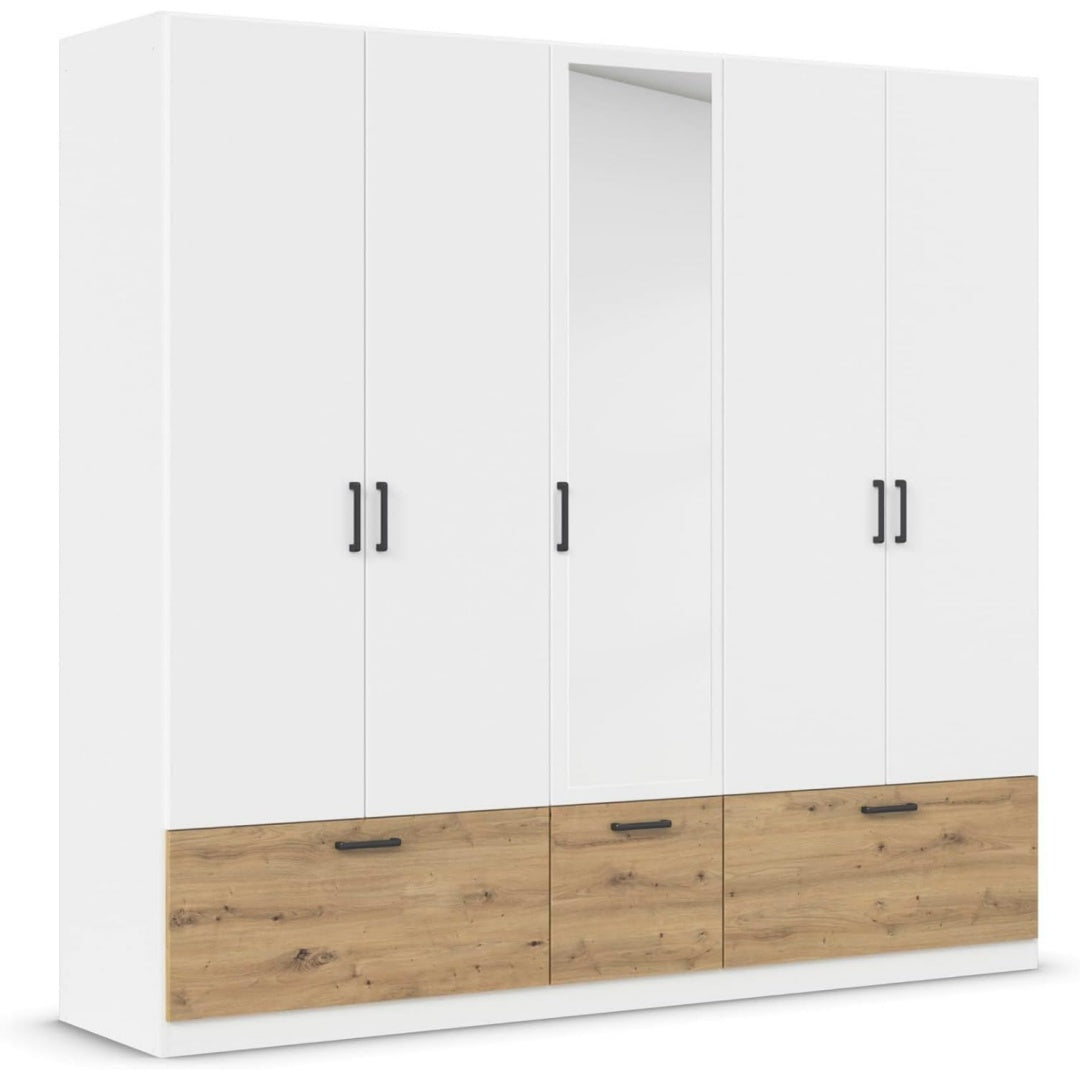 Kleiderschrank aus Holzwerkstoff mit einem Spiegel