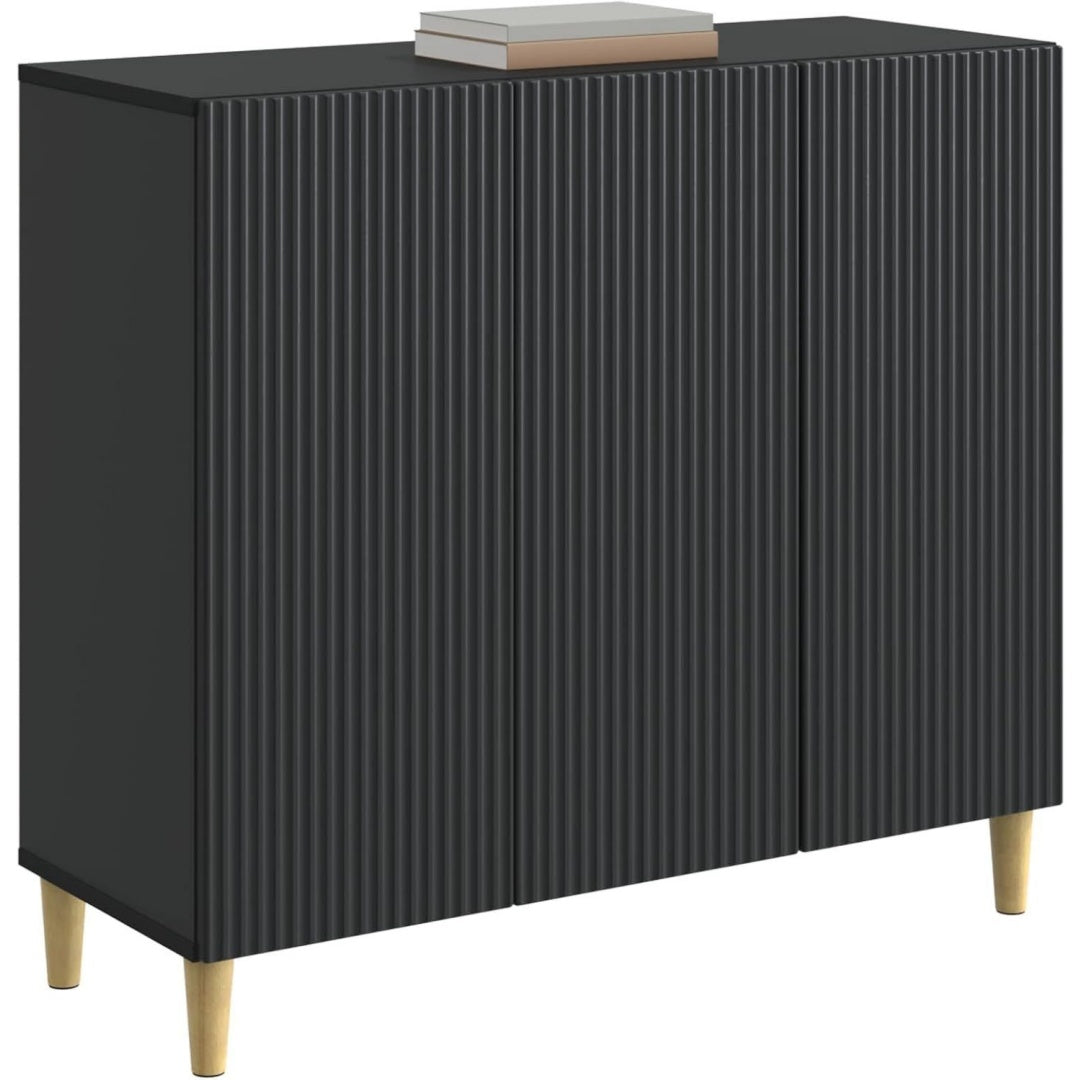 Sideboard mit den Massen 89 x 34.5 x 80 cm in Schwarz