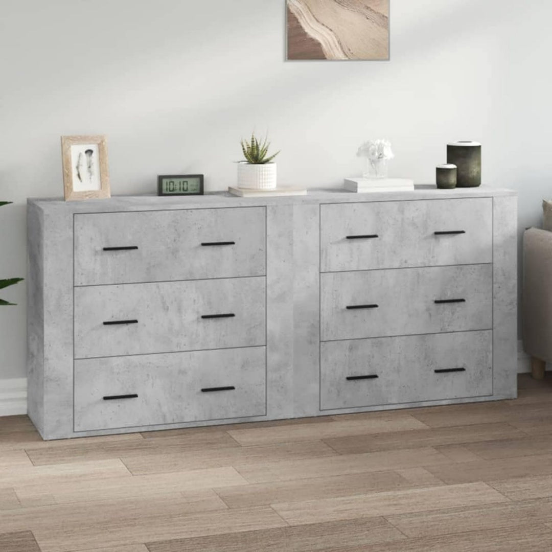 Sideboard mit den Massen 80 x 33 x 70 cm in Betongrau