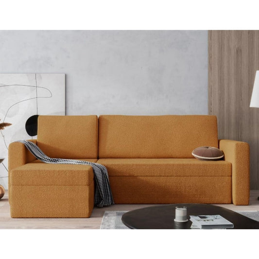 Sofa in Gelb mit einer Schlaffunktion