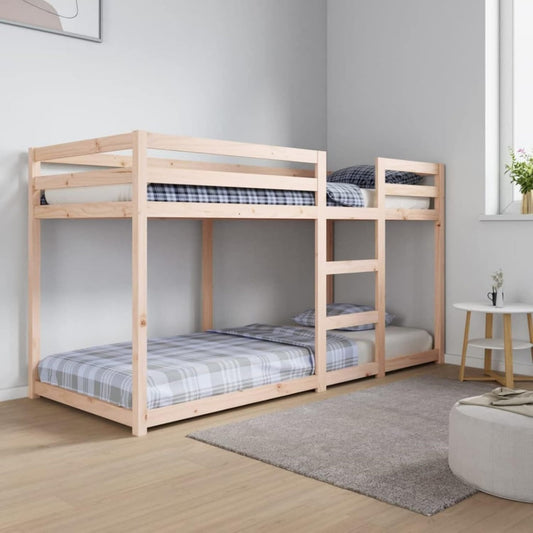 Naturbraun bestimmt die Farbgebung von dem Etagenbett