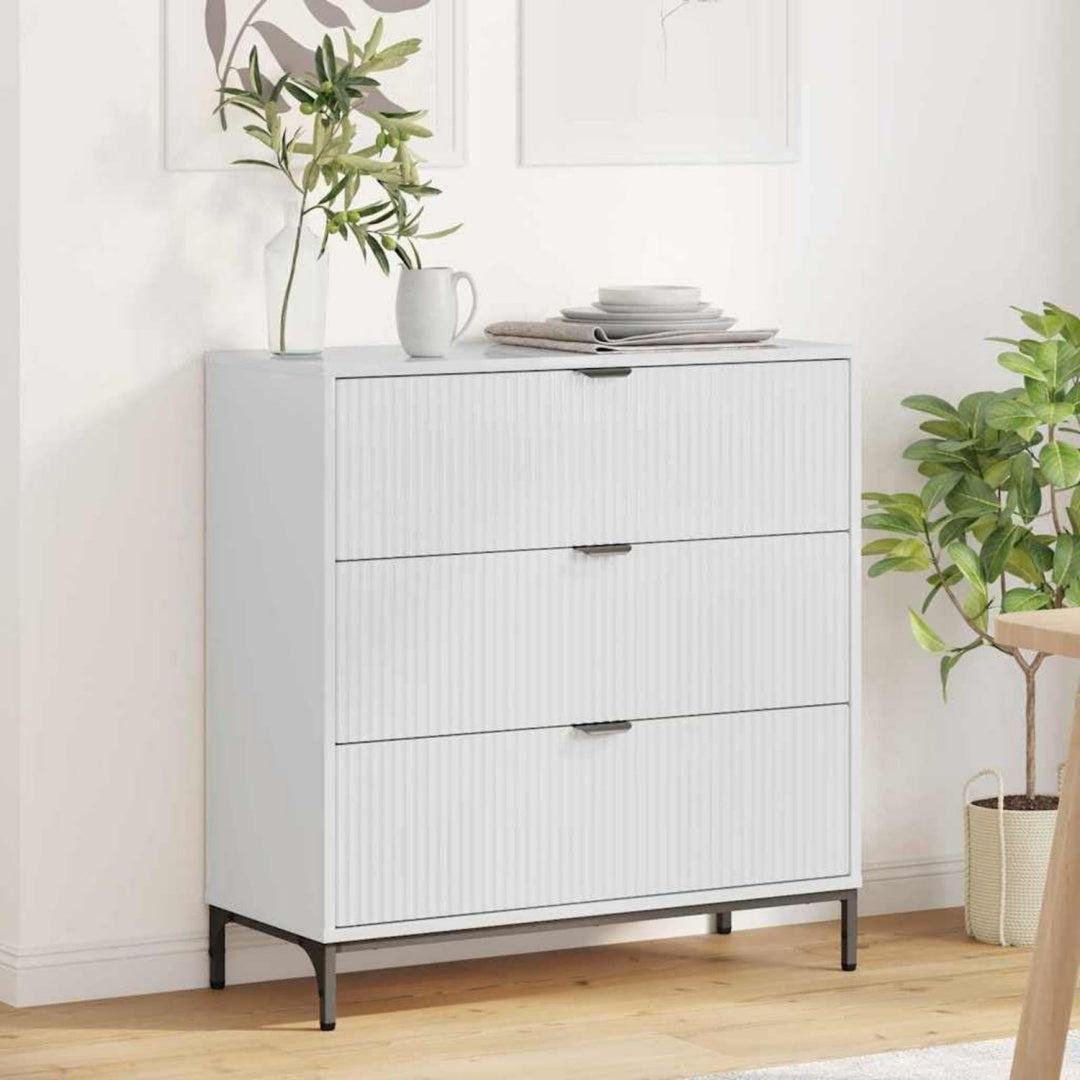 Sideboard mit den Massen 79.5 x 33 x 82 cm in Weiss