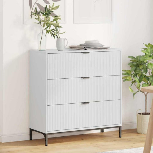 Sideboard mit den Massen 79.5 x 33 x 82 cm in Weiss