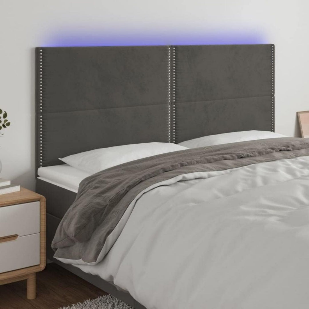 Kopfteil mit weichen Polstern, Hoehenverstellung und LED Beleuchtung
