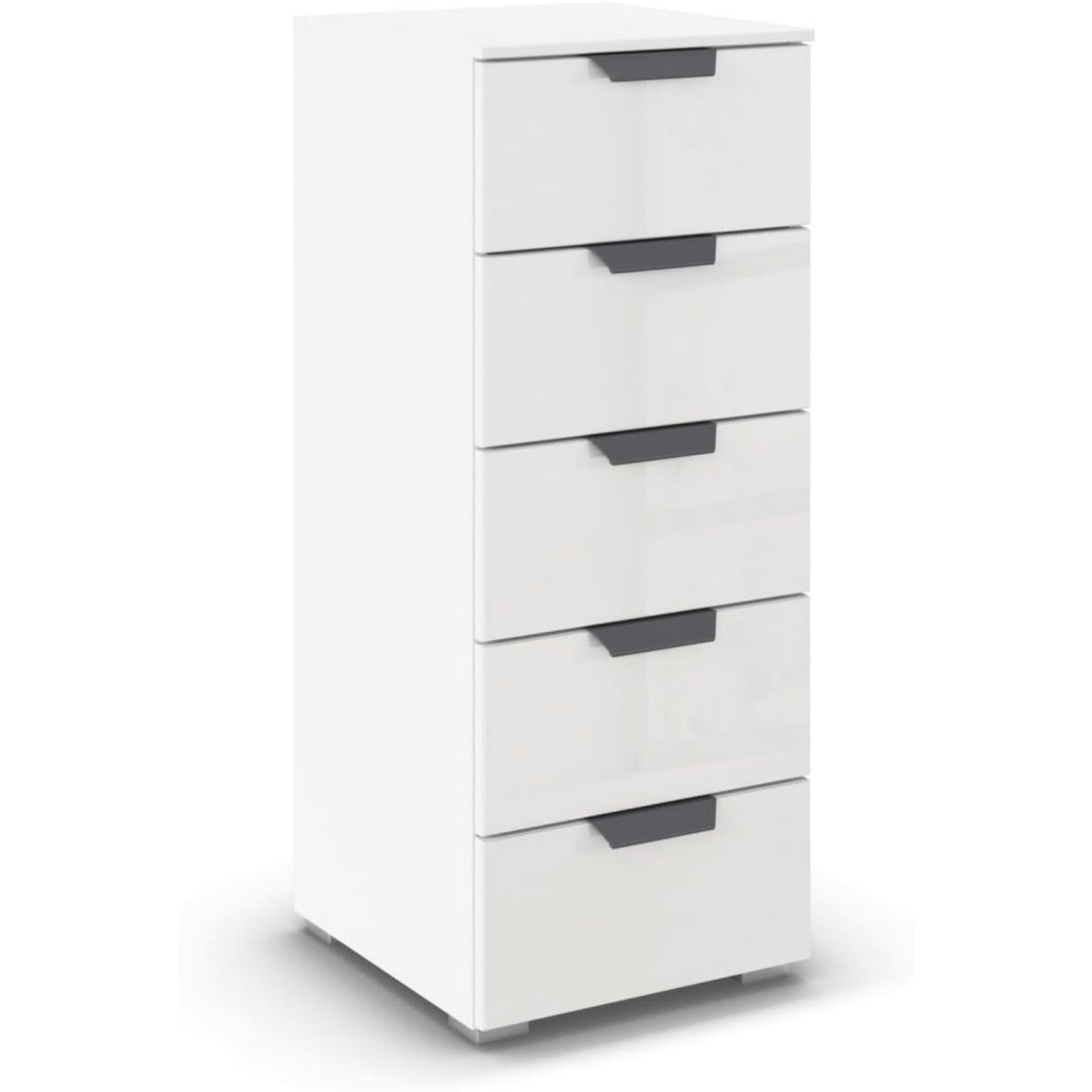 Sideboard aus Glas zeigt sanft schliessende Fronten