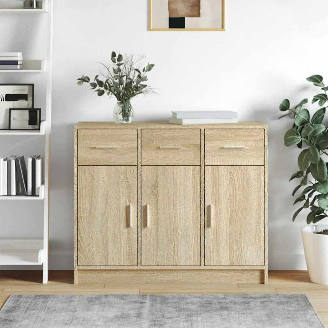 Das Sideboard misst 91 x 28 x 75 cm