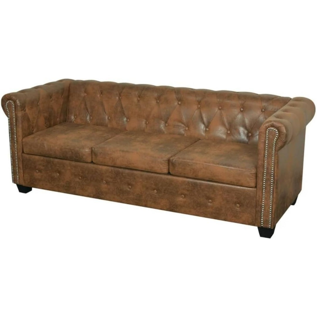 Sofa verbindet Armlehnen und Knopfheftung