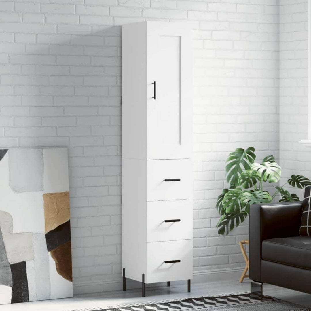 Hochschrank mit den Massen 34.5 x 34 x 180 cm in Weiss